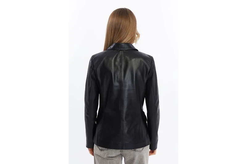 Furniq Uk Women's Leather Blazer