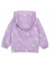 Rokka&Rolla Toddler Girls Fleece Lined Windbreaker Rain Jacket