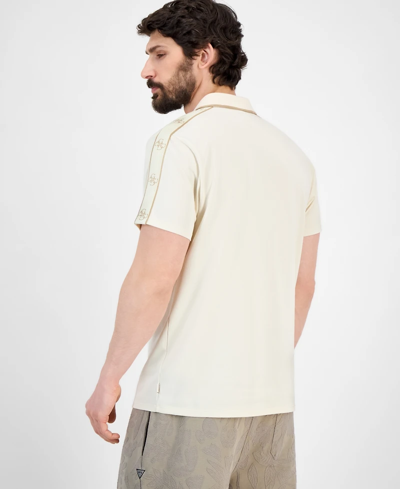 Guess Men's Quattro Crest Short Sleeve Polo Shirt