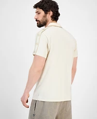 Guess Men's Quattro Crest Short Sleeve Polo Shirt
