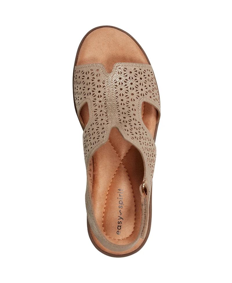 Easy Spirit Women's Kali Low Wedge Slingback Sandals