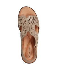 Easy Spirit Women's Kali Low Wedge Slingback Sandals