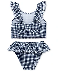 Little Me Baby Girls Gingham-Print 2-Piece Swimsuit