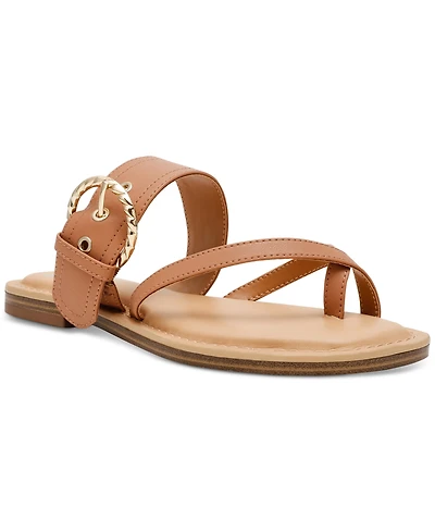 Dv Dolce Vita Women's Joolz Buckle Slip-On Flat Sandals
