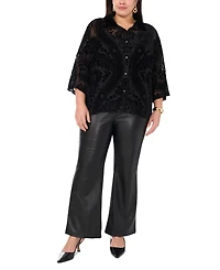 Vince Camuto Plus Size Drop-Shoulder 3/4-Sleeve Blouse