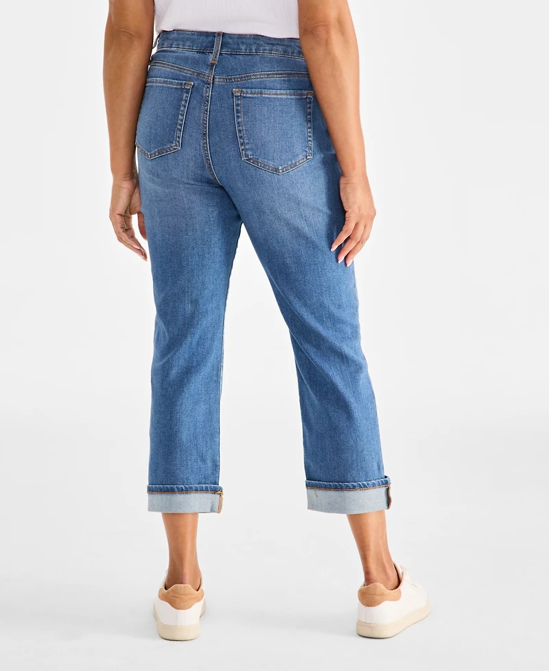 Style & Co Women's Mid-Rise Curvy Capri Jeans, Exclusively at Macy's