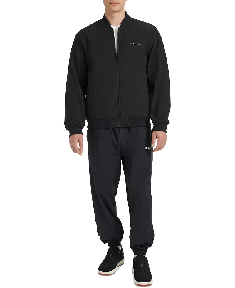 Champion Men's Logo Varsity Bomber Jacket