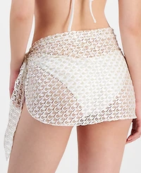 Miken Juniors' Metallic-Knit Cover-Up Sarong, Exclusively at Macy's