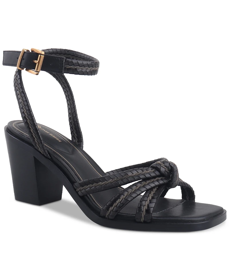 Giani Bernini Women's Renaee Block Heel Woven Strappy Dress Sandals, Created for Macy's