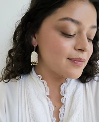 Matr Boomie Two Tone Haveli Etched Statement Earrings