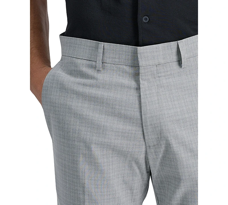 Kenneth Cole Reaction Men's Slim-Fit Stretch Check Dress Pants