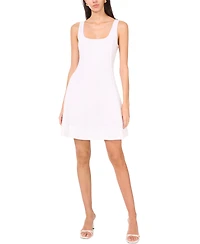 1.state Women's Scoop-Neck Full-Circle Linen-Blend Mini Dress