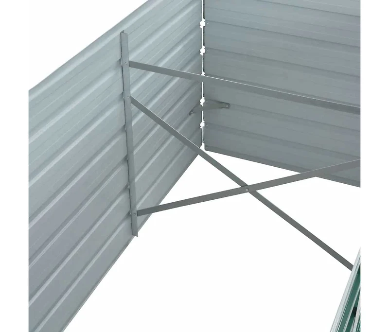 Garden Raised Bed Galvanized Steel 126"x31.5"x17.7" Green
