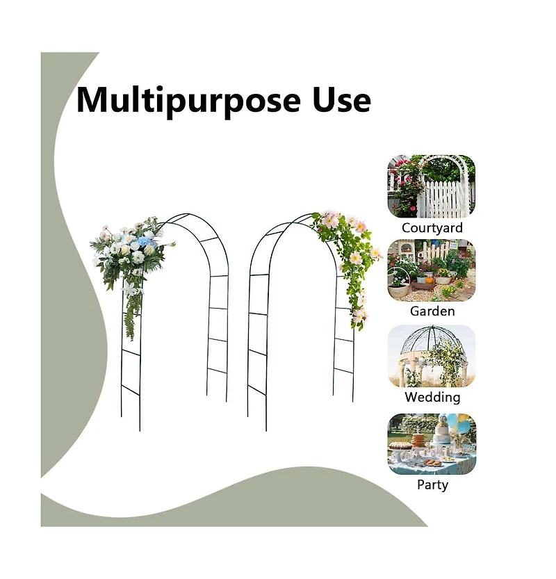 Garden Arch 2 pcs Climbing Plants