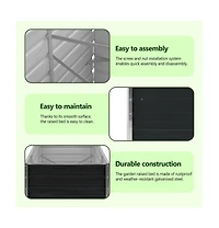 Garden Raised Bed Anthracite 39.4"x15.7"x30.3" Galvanized Steel