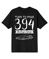 Harry Potter Big & Tall Turn to Page 394 Black T-shirt-4XL