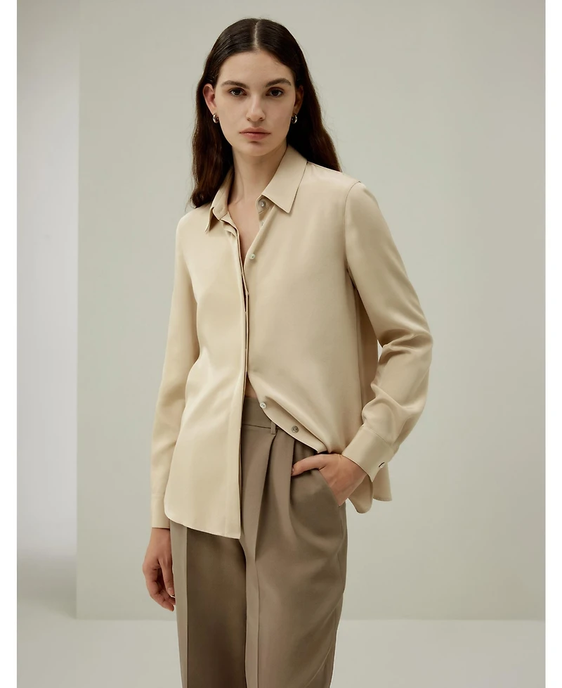 Lilysilk Women's Graceful Button Up Silk Blouse