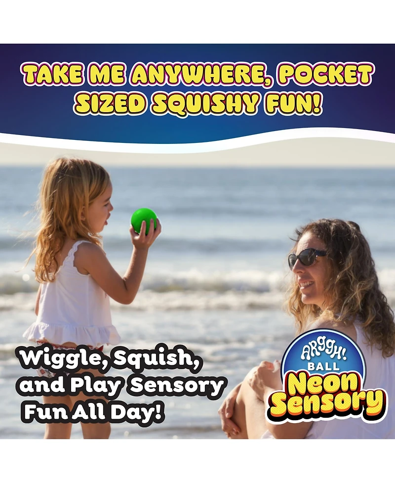 Power Your Fun 3-Pack Neon Sensory Squish Balls