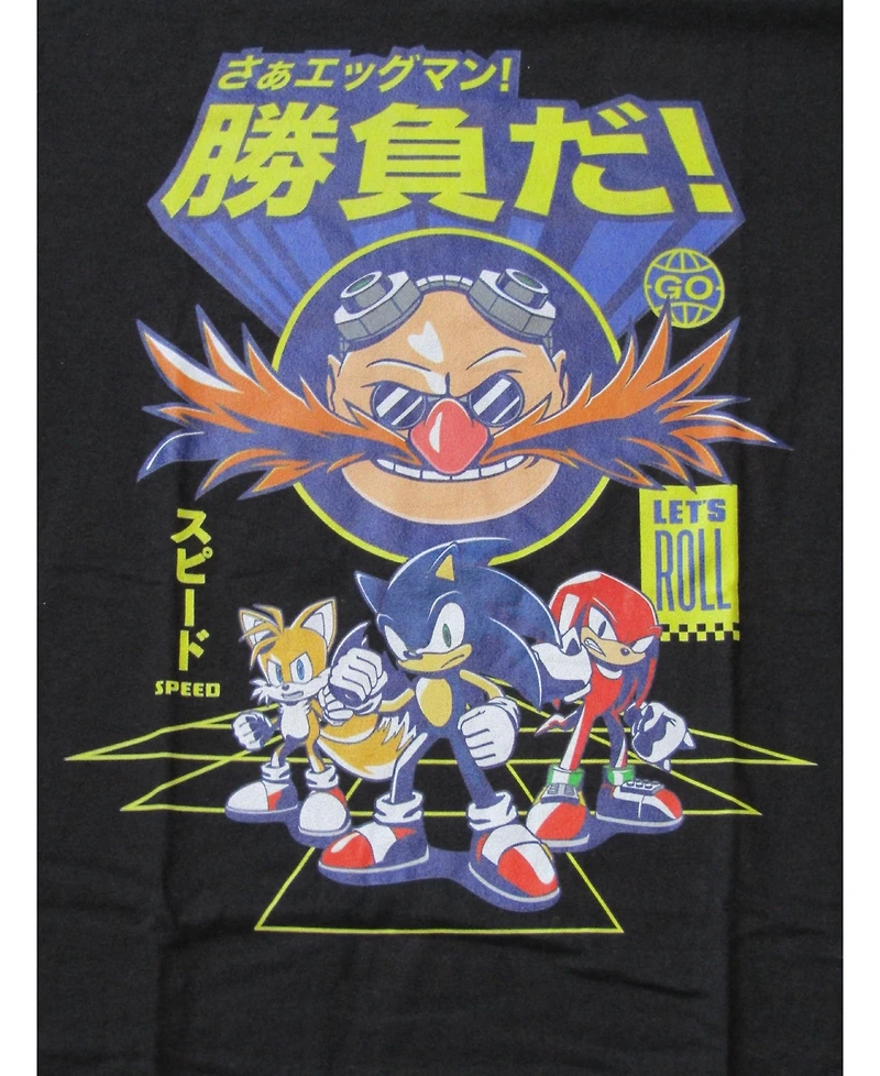Sonic the Hedgehog Big & Tall Silhouette Black Tshirt-4XL