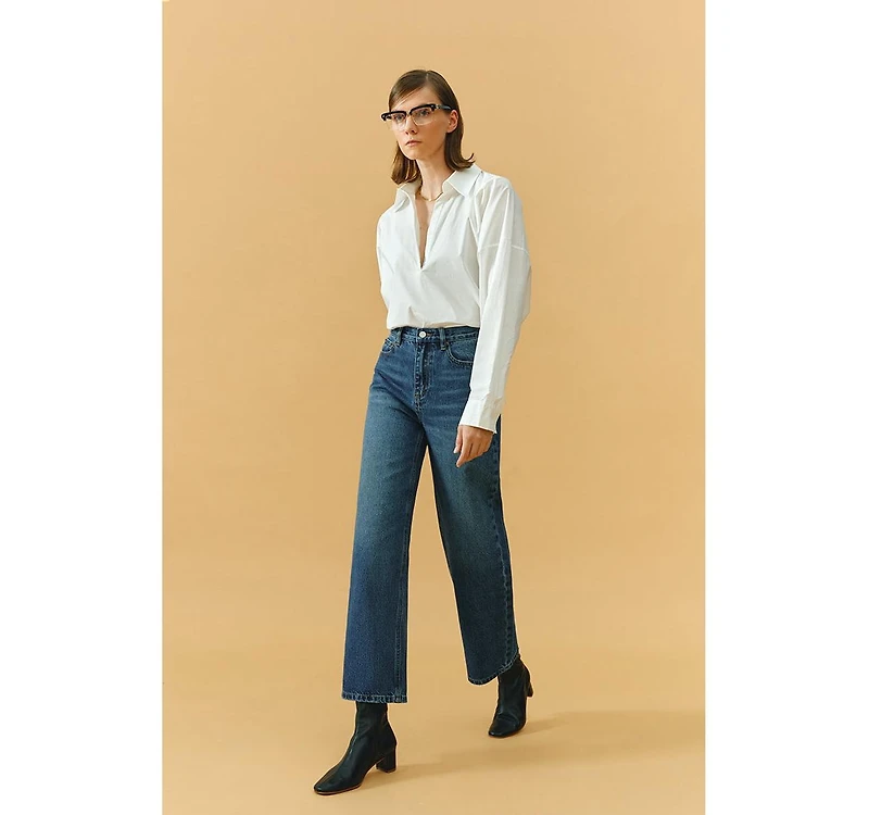 The Cityer Crop Wide Jeans