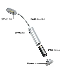 Sorbus Led Magnetic Base light with Gooseneck & Weather Resistant 2 Pack