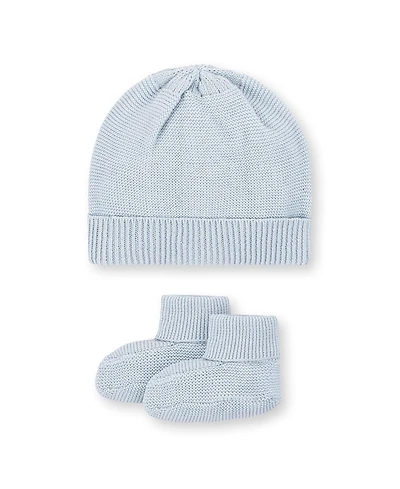Hope & Henry Baby Boys Organic Sweater Beanie and Bootie 2-Piece Set