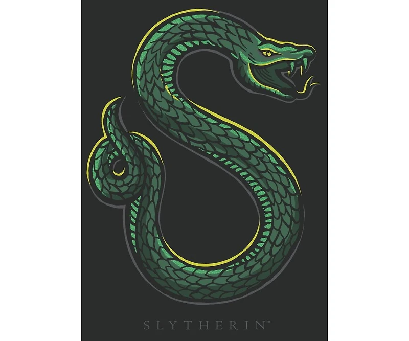 Harry Potter Big & Tall Slytherin Two Puff Ink Black Tee-4XL