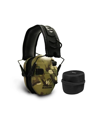 Walkers Game Ear Razor Muffs (Multicam Tan Camo) with Protective Case