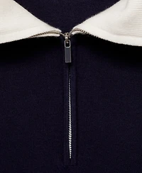 Mango Women's Contrast Collar Knit Sweater