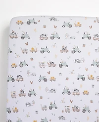 Living Textiles Baby Tractor Ride Collection Cotton Crib Sheet