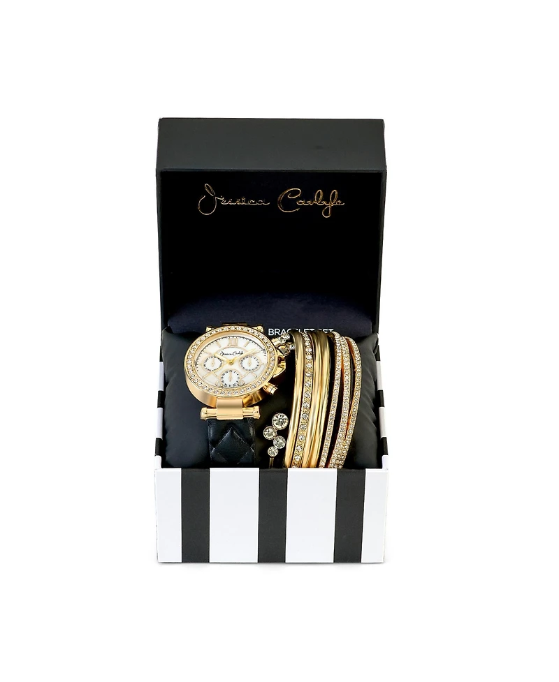 Jessica Carlyle Women's Cognac Leather Strap Analog Watch, 36mm