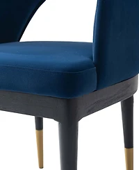 Manhattan Comfort Carrington 20.9" Modern Velvet Upholstered Dining Armchair