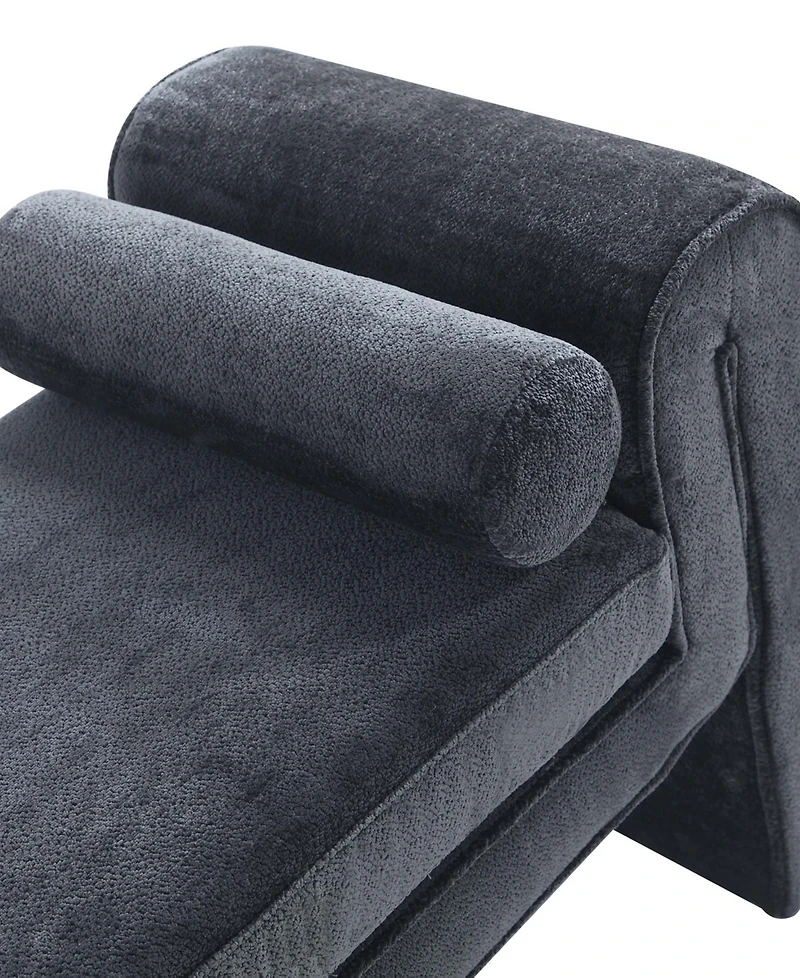 Manhattan Comfort Concord 59" Modern Chenille Upholstered Bench