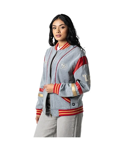 The Wild Collective Men's and Women's Francisco 49ers-Denim Jacket