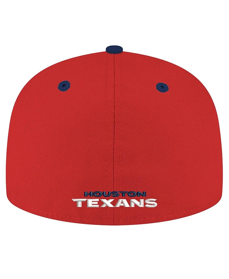 New Era Men's Red/Navy Houston Texans Flipside Two-Tone 59FIFTY Fitted Hat