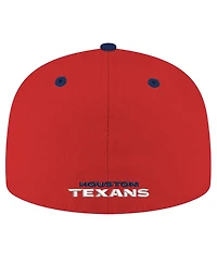 New Era Men's Red/Navy Houston Texans Flipside Two-Tone 59FIFTY Fitted Hat