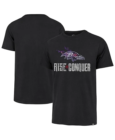 '47 Brand Men's Black Baltimore Ravens Rise and Conquer Franklin T-Shirt
