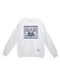 Mitchell & Ness x Bud Light Men's White New England Patriots The Crest Pullover Sweatshirt