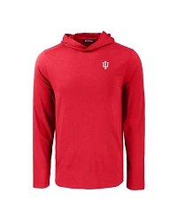 Cutter & Buck Men's Crimson Indiana Hoosiers Coastline Epic Comfort Eco Long Sleeve Hoodie T-Shirt