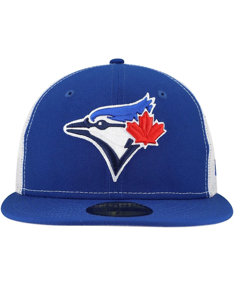 New Era Men's Royal Toronto Blue Jays Team Color 59FIFTY Trucker Fitted Hat