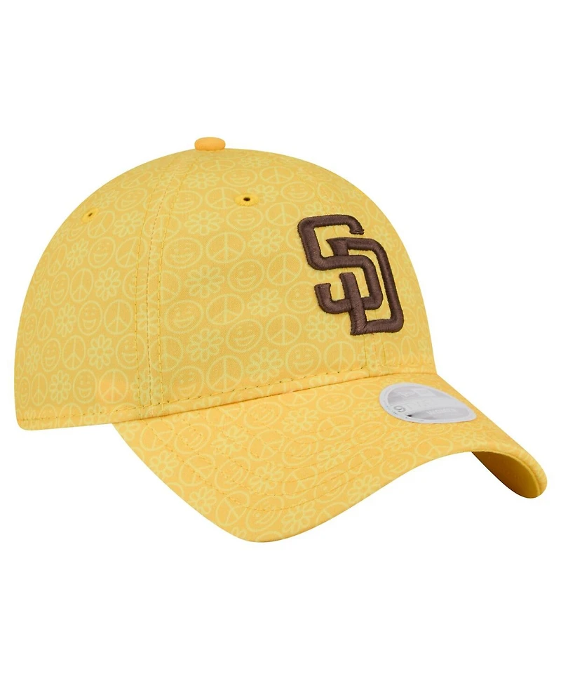 New Era Women's Gold San Diego Padres Don't Worry 9TWENTY Adjustable Hat