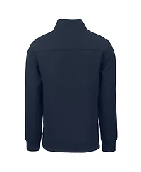 Cutter & Buck Men's Navy Chicago Cubs Cooperstown Collection Roam Eco Quarter-Zip Pullover