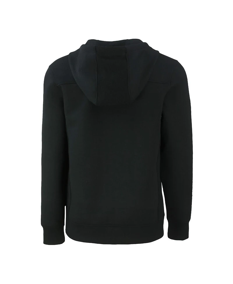 Cutter & Buck Men's Black Detroit Lions Throwback Roam Eco Half-Zip Pullover Hoodie
