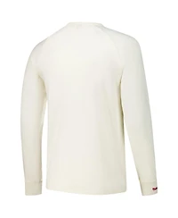 Mitchell & Ness Men's Cream Cincinnati Reds Arched Logo Slub Long Sleeve T-Shirt