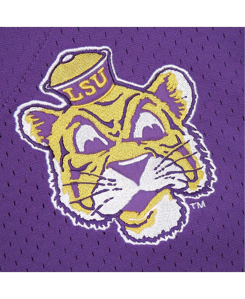 Mitchell & Ness Men's Purple Lsu Tigers Game Time Vintage Mesh Button Front Top