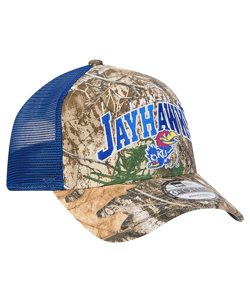 New Era Men's Camo/Royal Kansas Jayhawks 9FORTY A-Frame Adjustable Hat