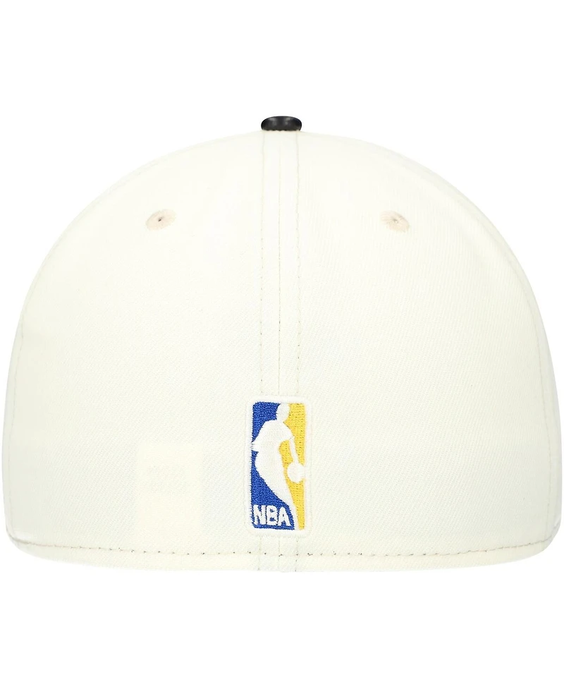 New Era Men's White/Black Golden State Warriors Visor Two-Tone 59FIFTY Fitted Hat