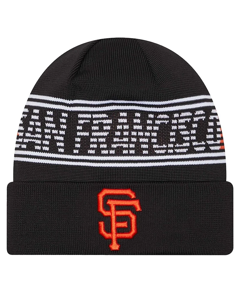 New Era Men's Black San Francisco Giants Authentic Collection Cuffed Knit Hat