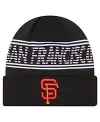 New Era Men's Black San Francisco Giants Authentic Collection Cuffed Knit Hat