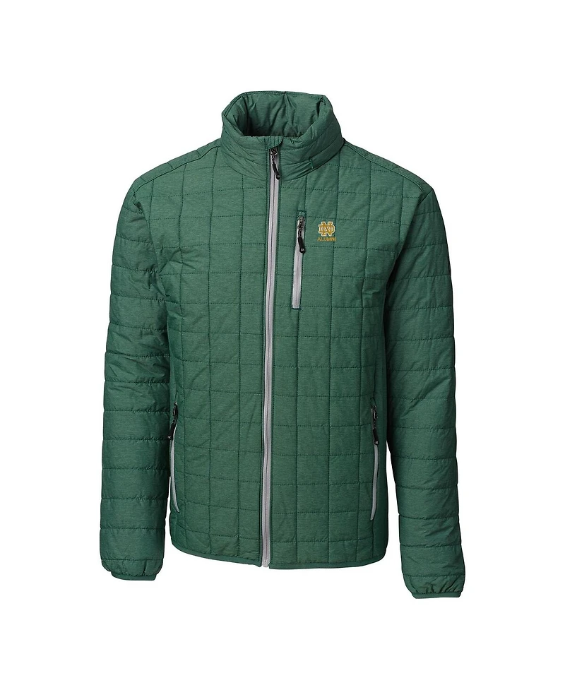 Cutter & Buck Men's Hunter Green Notre Dame Fighting Irish Alumni Logo Rainier PrimaLoft Insulated Full-Zip Puffer Vest